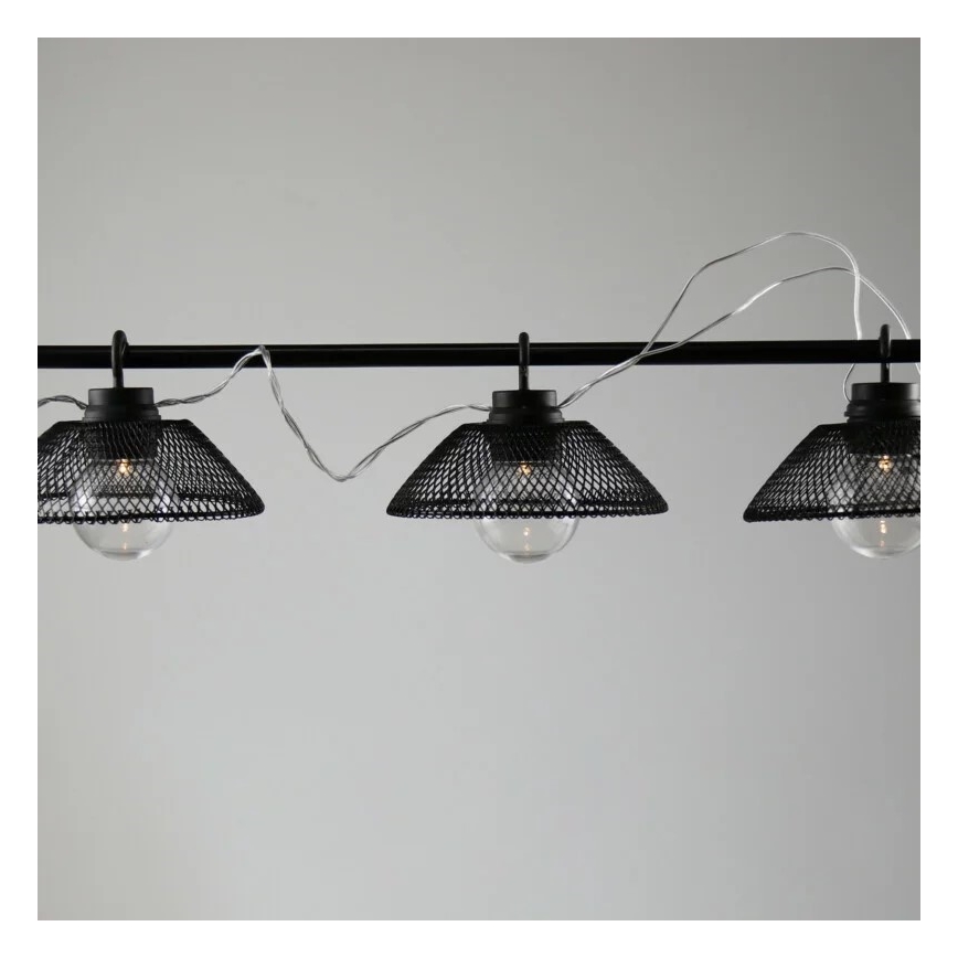 LED Декоративна гірлянда ASTRA 10xLED/2xAA 2,1 м чорний