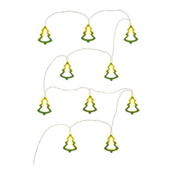 LED декоративная гирлянда 10xLED/2xAA 1,6m тёплый белый