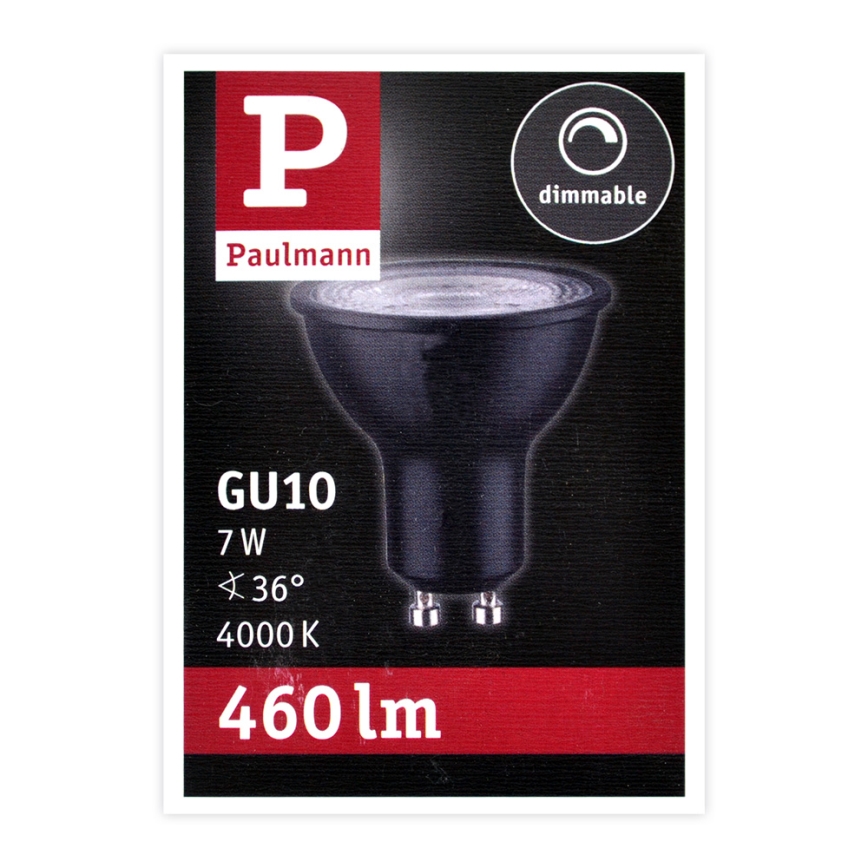 LED Димерна лампочка GU10/7W/230V 4000K - Paulmann 28754