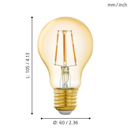 LED Димерна лампочка E27/5,5W/230V 2200K - Eglo