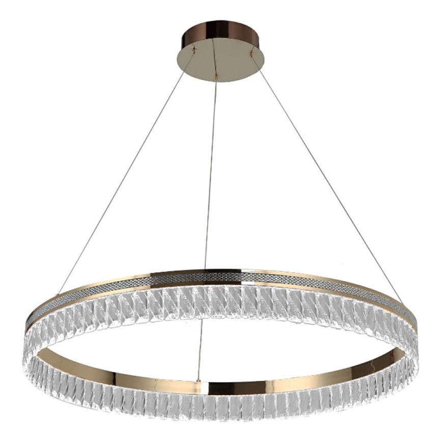LED диммируемая хрустальная подвесная люстра на тросе THALIA LED/55W/230V 3000-6000K диаметр 80 см + пульт дистанционного управления