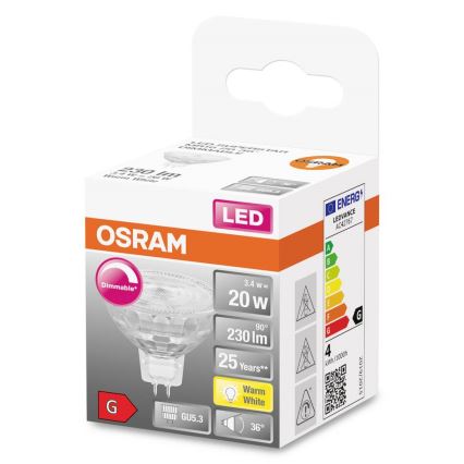 LED диммируемая лампа GU5,3/3,4 Вт/12 В 2700 К CRI 90 - Osram