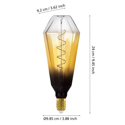 LED диммируемая лампа VINTAGE E27/4W/230V 1700K бежевая - Eglo 110236