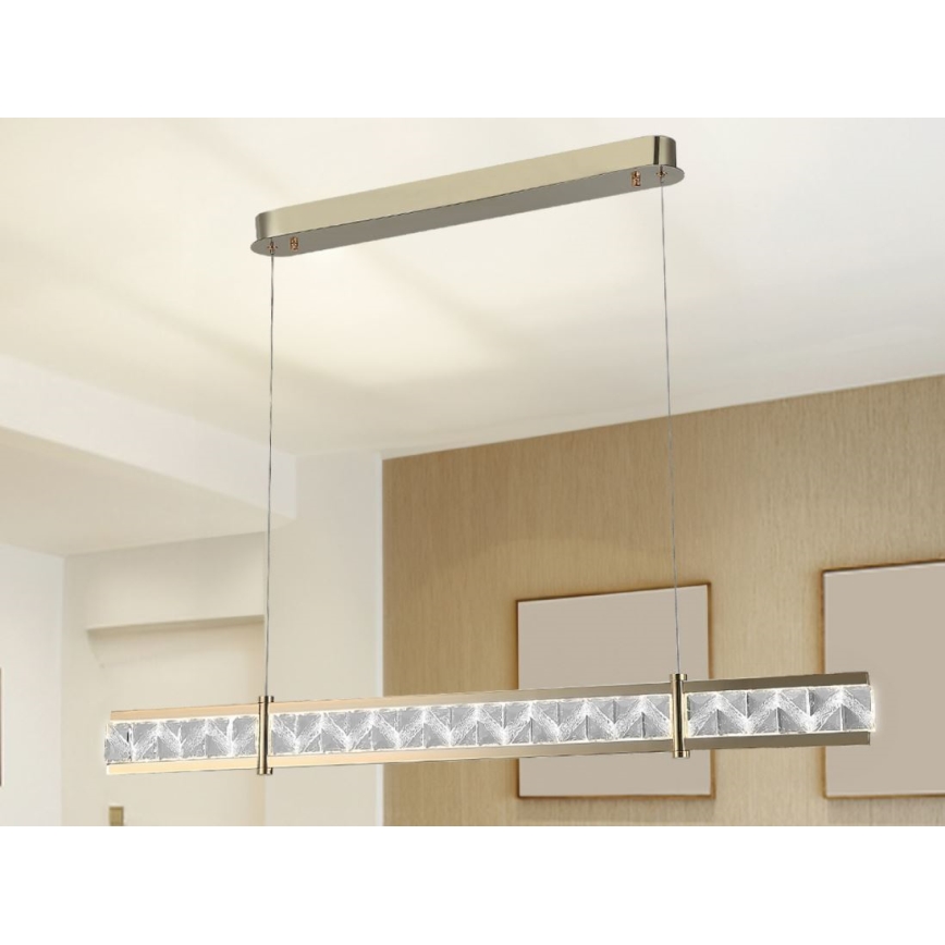 LED диммируемая хрустальная люстра на тросовом подвесе ENRIQUE LED/20W//230V 3000-6000K + пульт дистанционного управления
