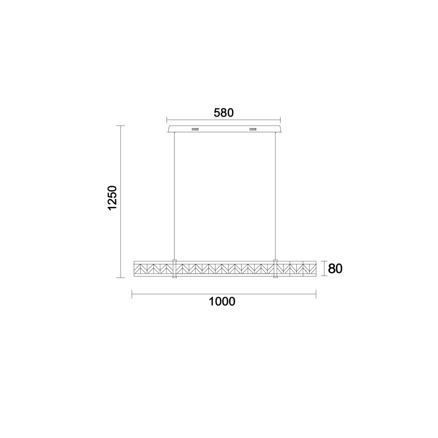 LED диммируемая хрустальная люстра на тросовом подвесе ENRIQUE LED/20W//230V 3000-6000K + пульт дистанционного управления
