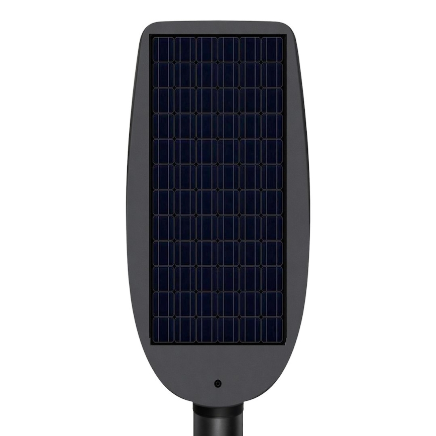 Светодиодная диммируемая солнечная уличная лампа с датчиком VENICE LED/200W/3,2V 12000 mAh IP65 чёрная + пульт дистанционного управления