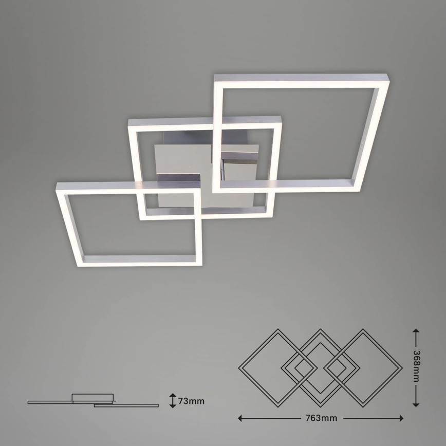 LED Диммируемый потолочный светильник LED/36W/230V 3000K матовый хром