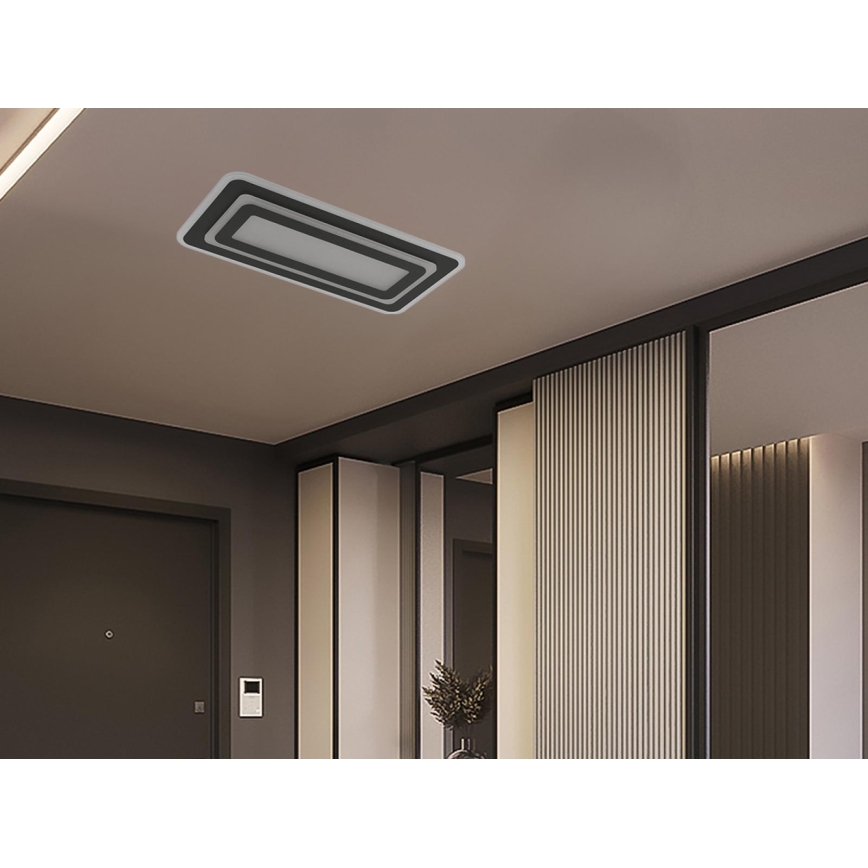 Светодиодный диммируемый потолочный светильник LED/85W/230V 3000-6500K черный + пульт дистанционного управления