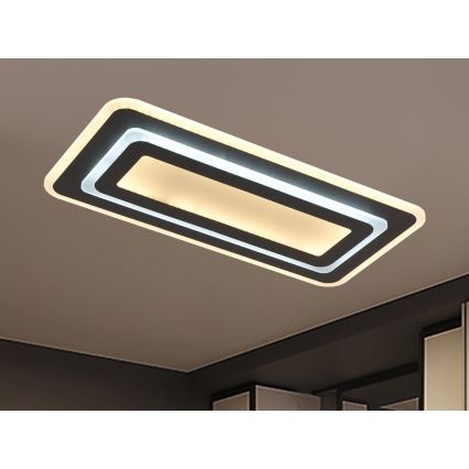 Светодиодный диммируемый потолочный светильник LED/85W/230V 3000-6500K черный + пульт дистанционного управления