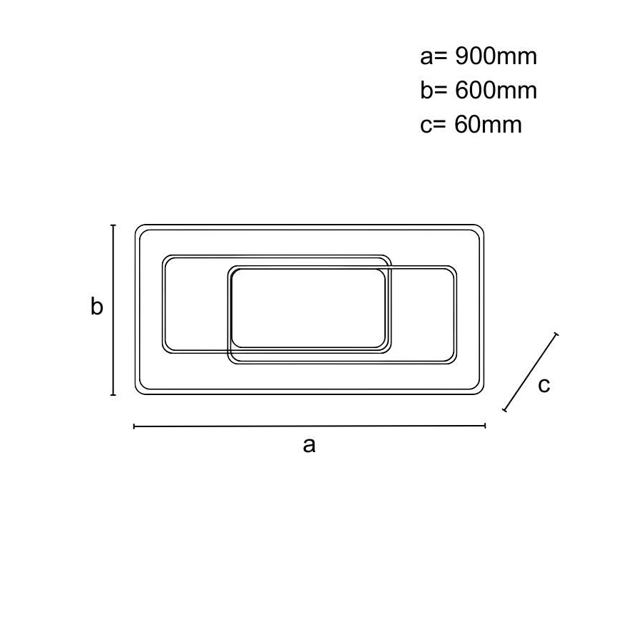 LED Диммируемый потолочный светильник LED/160W/230V 3000-6500K + пульт дистанционного управления