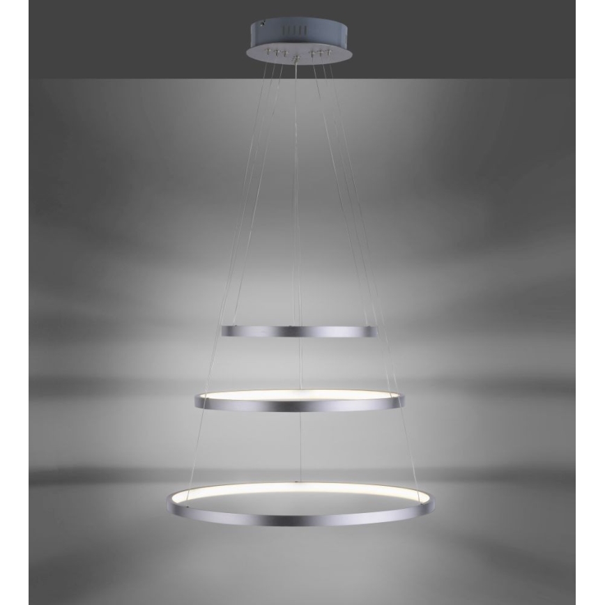 Leuchten Direkt 11526-55 - Світлодіодна регульована люстра на тросовому підвісі CIRCLE LED/13,5W/230V + LED/19,5W + LED/24W