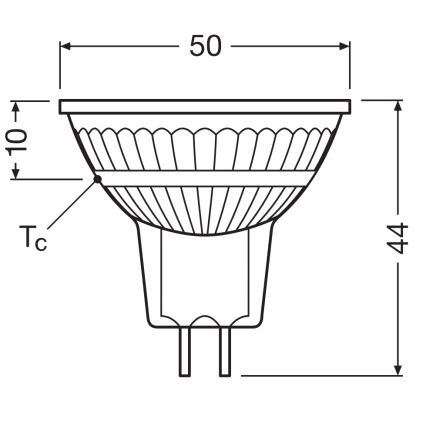 Світлодіодна рефлекторна лампа MR16 з можливістю димування GU5,3/6,6W/12V 3000K 36° CRI 97 - Ledvance