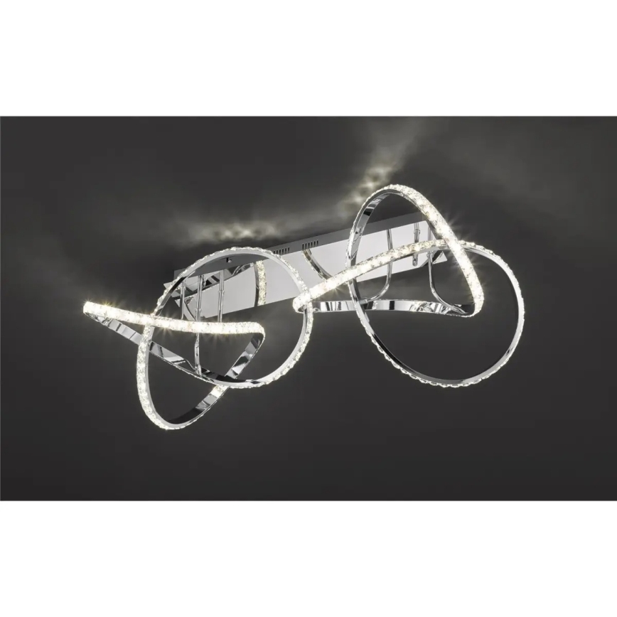 LED Димований стельовий світильник ABRO LED/49W/230V глянцевий хром