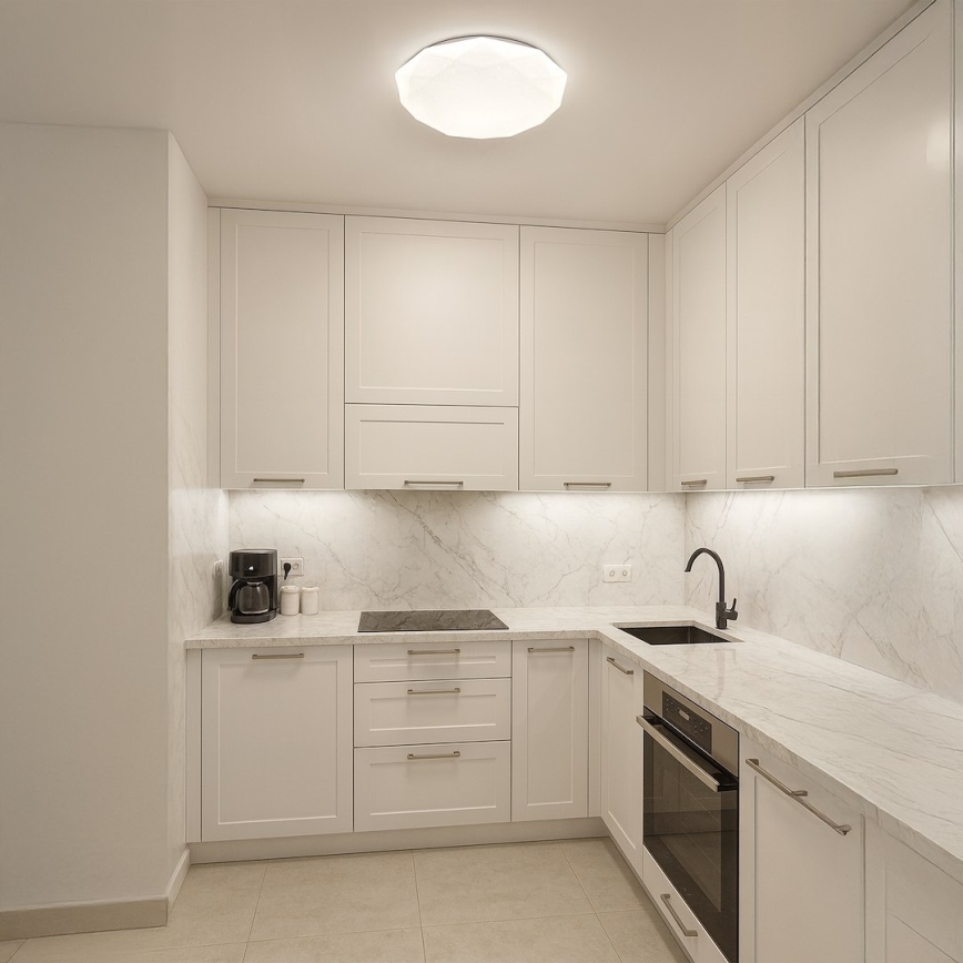 Стельовий LED-світильник з регулюванням яскравості HEX LED/72W/230V 3000-6000K діам. 50 см білий + пульт дистанційного керування