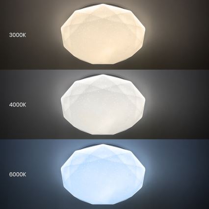Стельовий LED-світильник з регулюванням яскравості HEX LED/72W/230V 3000-6000K діам. 50 см білий + пульт дистанційного керування