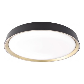 LED димований стельовий світильник ILVI LED/45W/230V 2700-6500K діам. 50 cm чорний/латунь + пульт дистанційного керування