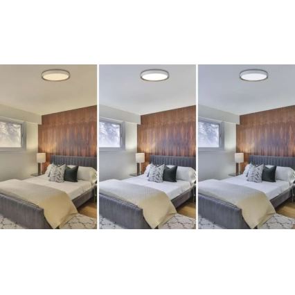 Світлодіодний регульований стельовий світильник ILVI LED/45W/230V 2700-6500K діаметр 50 см білий/бежевий + пульт дистанційного керування