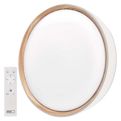 Світлодіодний регульований стельовий світильник ILVI LED/45W/230V 2700-6500K діаметр 50 см білий/бежевий + пульт дистанційного керування