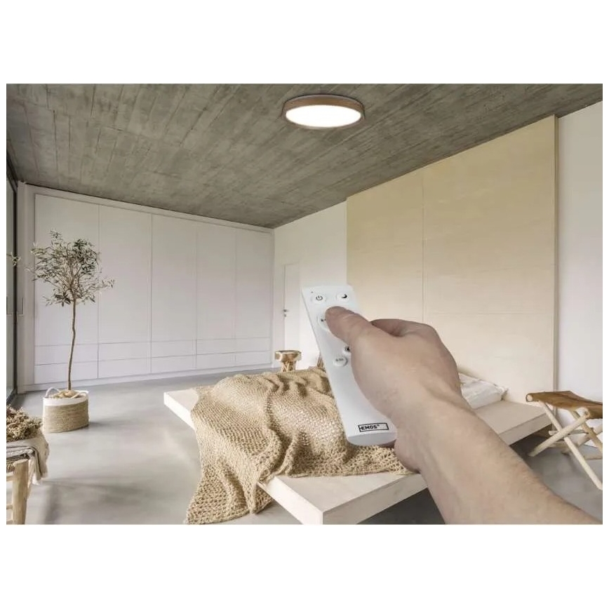 LED-стельовий світильник ILVI з регулюванням яскравості LED/45W/230V 2700-6500K, діаметр 50 см, бежевий + пульт дистанційного керування