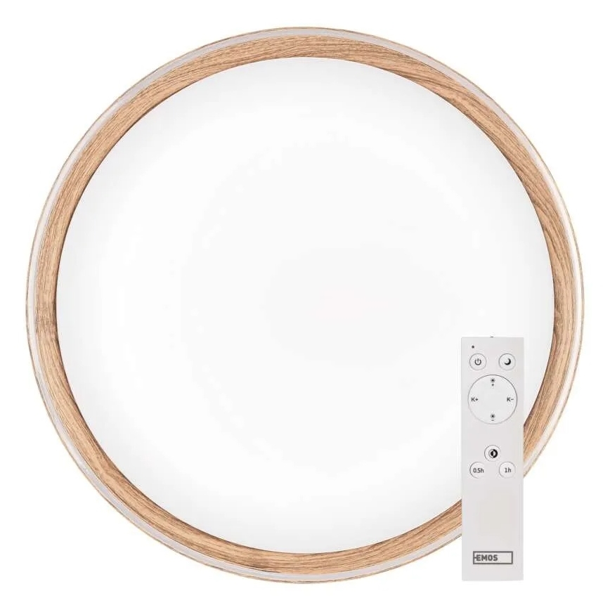 LED-стельовий світильник ILVI з регулюванням яскравості LED/45W/230V 2700-6500K, діаметр 50 см, бежевий + пульт дистанційного керування