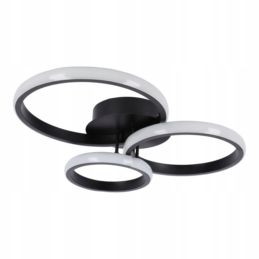 Світлодіодний стельовий світильник з регулюванням яскравості LED/70W/230V 3000-6500K чорний + пульт дистанційного керування