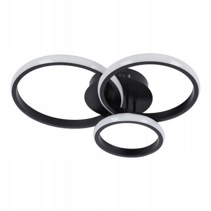 Світлодіодний стельовий світильник з регулюванням яскравості LED/70W/230V 3000-6500K чорний + пульт дистанційного керування