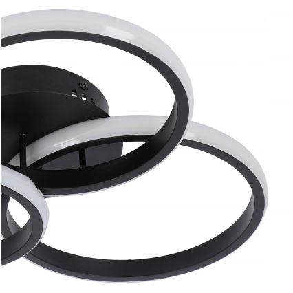 Світлодіодний стельовий світильник з регулюванням яскравості LED/70W/230V 3000-6500K чорний + пульт дистанційного керування