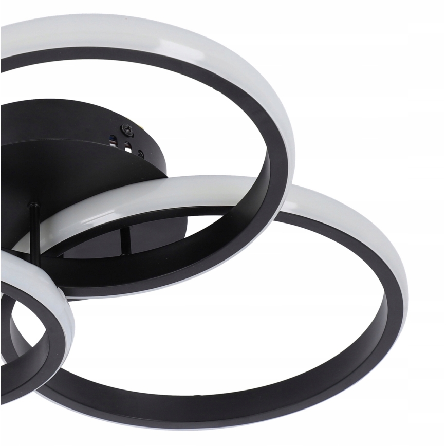 Світлодіодний стельовий світильник з регулюванням яскравості LED/70W/230V 3000-6500K чорний + пульт дистанційного керування