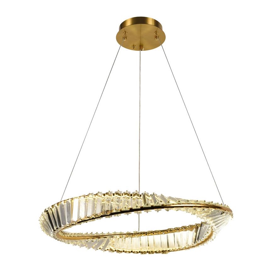 Світлодіодна регульована кришталева люстра на тросі LED/40W/230V 3000-6500K + дистанційне керування