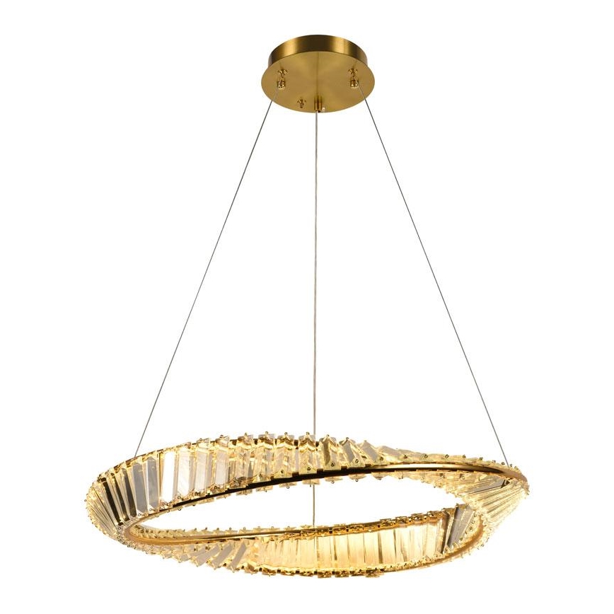 Світлодіодна регульована кришталева люстра на тросі LED/40W/230V 3000-6500K + дистанційне керування