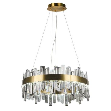 Світлодіодна регульована кришталева люстра на тросі LED/80W/230V 3000-6500K + дистанційне керування