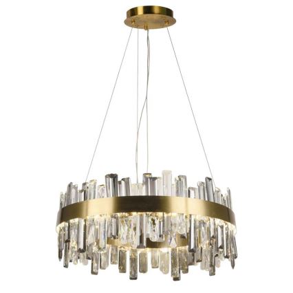 Світлодіодна регульована кришталева люстра на тросі LED/80W/230V 3000-6500K + дистанційне керування