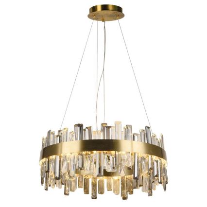 Світлодіодна регульована кришталева люстра на тросі LED/80W/230V 3000-6500K + дистанційне керування