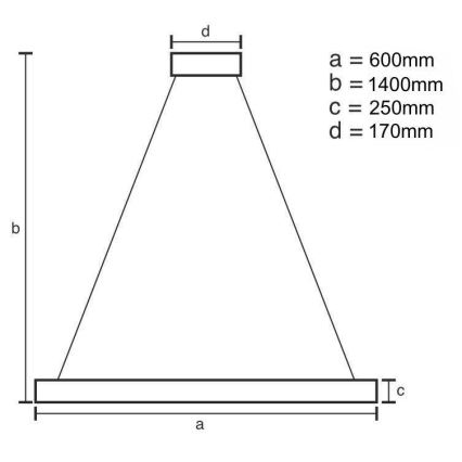 Світлодіодна регульована кришталева люстра на тросі LED/80W/230V 3000-6500K + дистанційне керування
