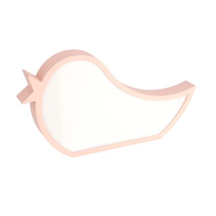 LED Дитяча настільна лампа BIRD LED/12W/230V рожева