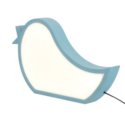 LED Дитяча настільна лампа BIRD LED/12W/230V синя