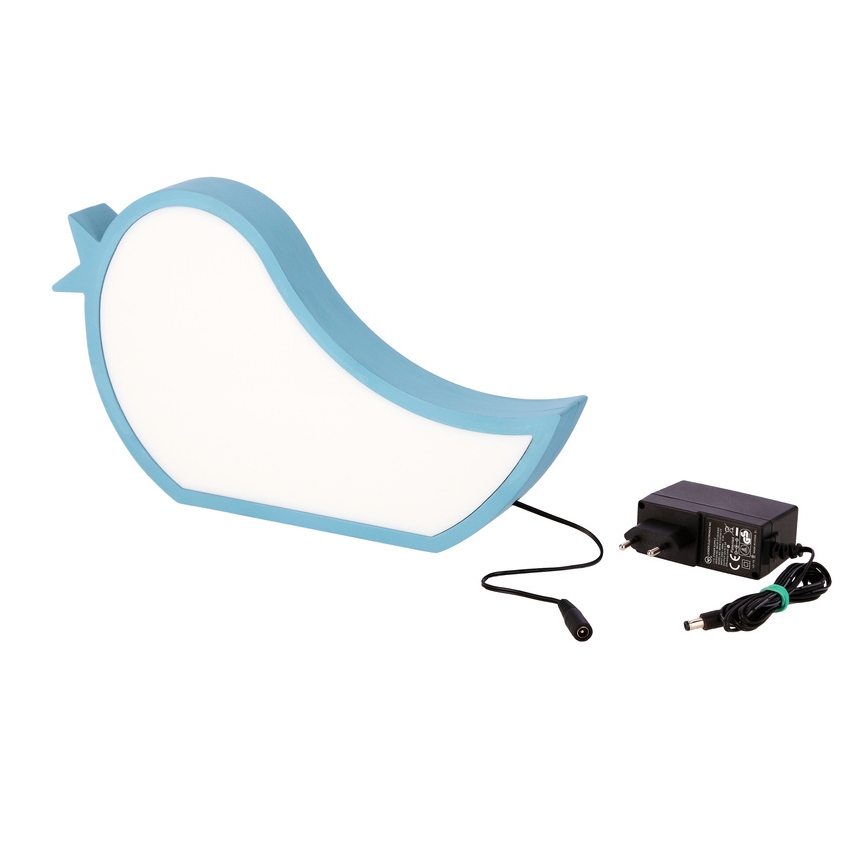 LED Дитяча настільна лампа BIRD LED/12W/230V синя