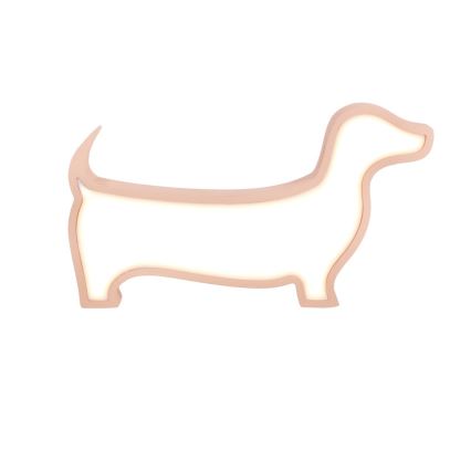 LED Дитяча настільна лампа DOG LED/12W/230V рожевий