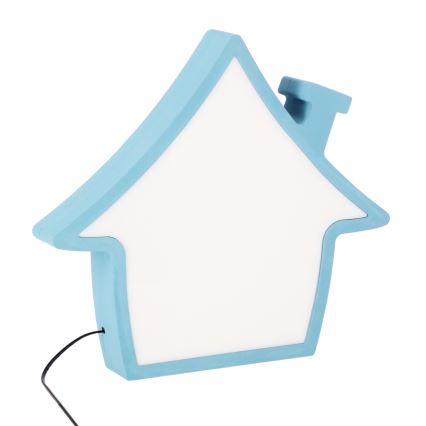LED Дитяча настільна лампа HOUSE LED/10W/230V блакитний