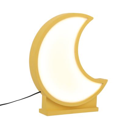 LED Дитяча настільна лампа MOON LED/12W/230V жовта