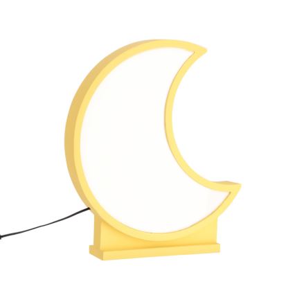 LED Дитяча настільна лампа MOON LED/12W/230V жовта