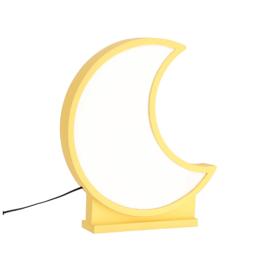 LED Дитяча настільна лампа MOON LED/12W/230V жовта