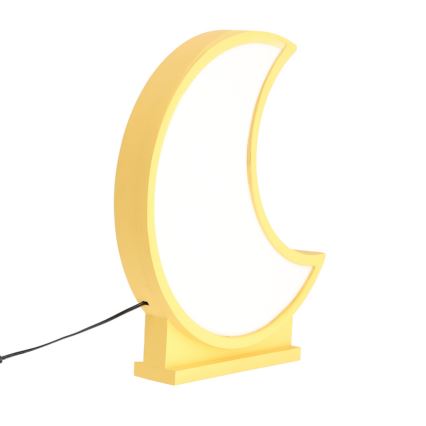 LED Дитяча настільна лампа MOON LED/12W/230V жовта
