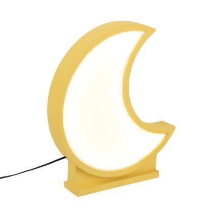 LED Дитяча настільна лампа MOON LED/12W/230V жовта