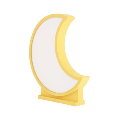 LED Дитяча настільна лампа MOON LED/12W/230V жовта