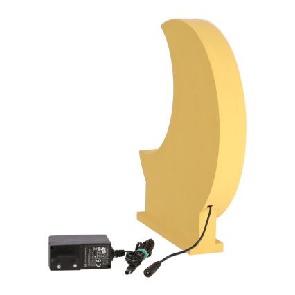 LED Дитяча настільна лампа MOON LED/12W/230V жовта