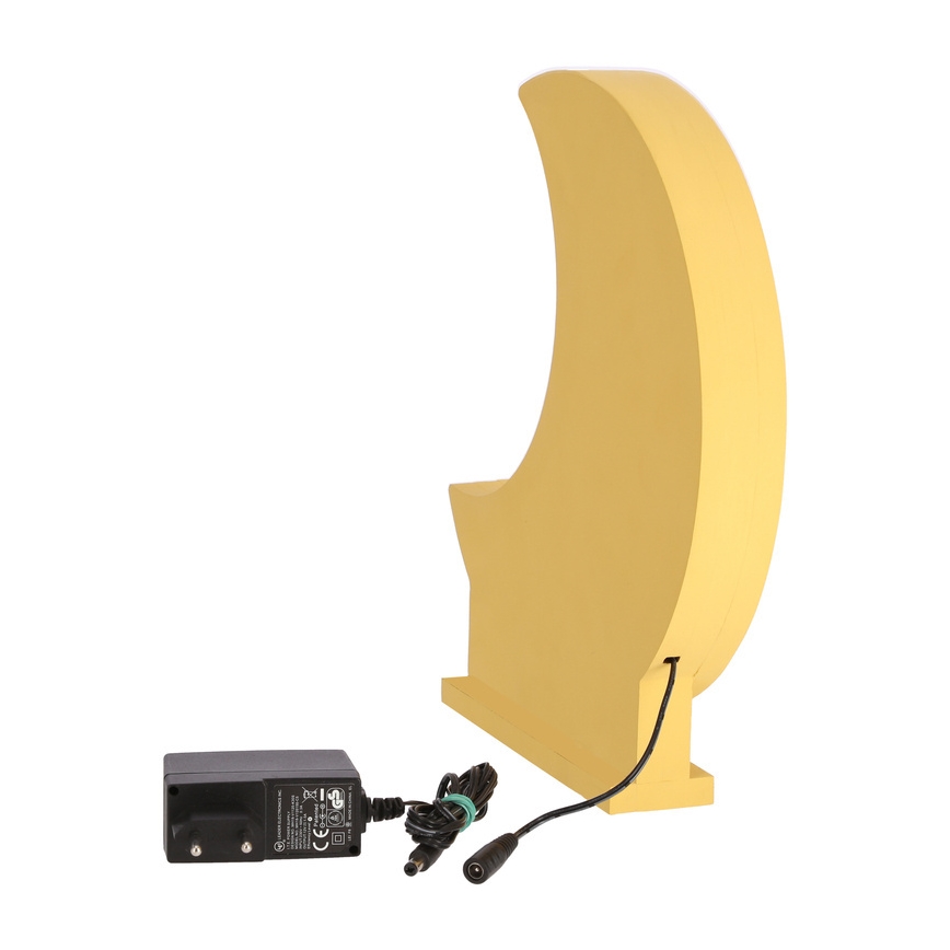 LED Дитяча настільна лампа MOON LED/12W/230V жовта