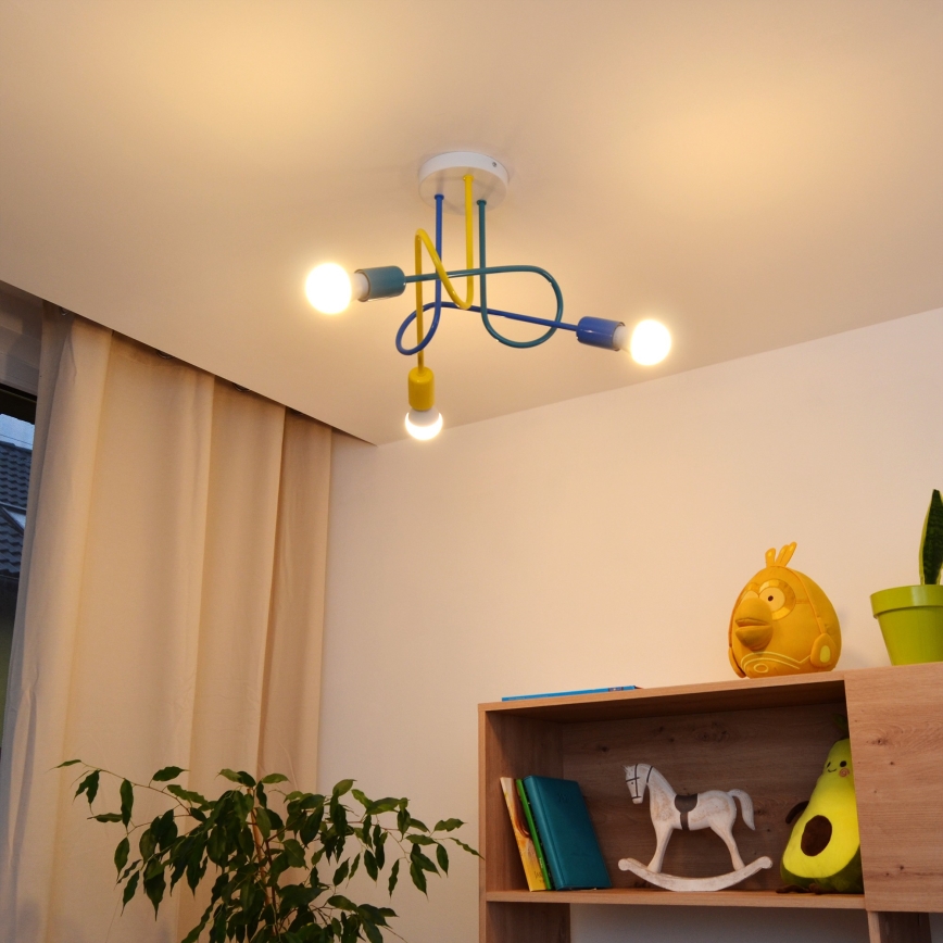 LED Дитяча пристельова люстра OXFORD 3xE27/15W/230V