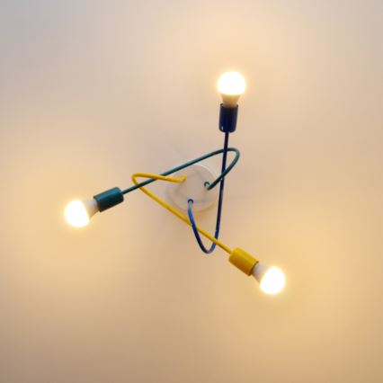 LED Дитяча пристельова люстра OXFORD 3xE27/15W/230V