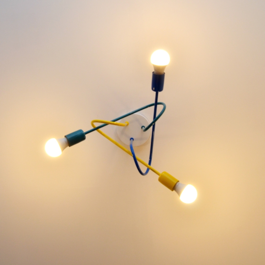 LED Дитяча пристельова люстра OXFORD 3xE27/15W/230V